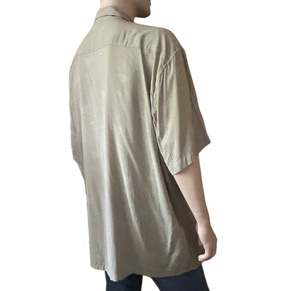 CAMPIA Tiki Shirt Top Y2K Embossed Print Martini Glasses 100% Rayon Unique Rare - Picture 4 of 12